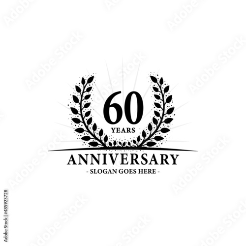 60 years anniversary logo. Vector and illustration.