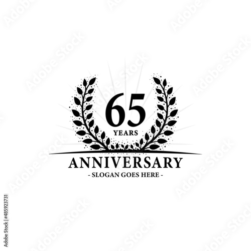 65 years anniversary logo. Vector and illustration. photo