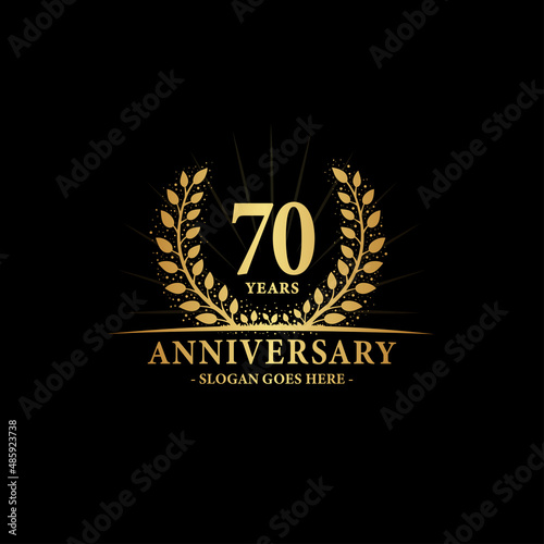 70 years anniversary logo. Vector and illustration. photo