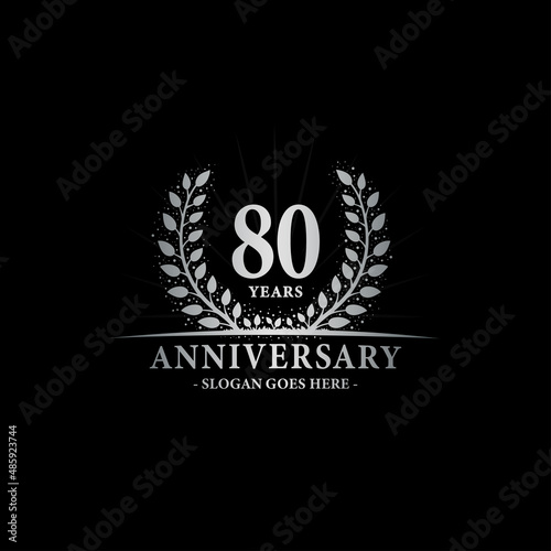 80 years anniversary logo. Vector and illustration.