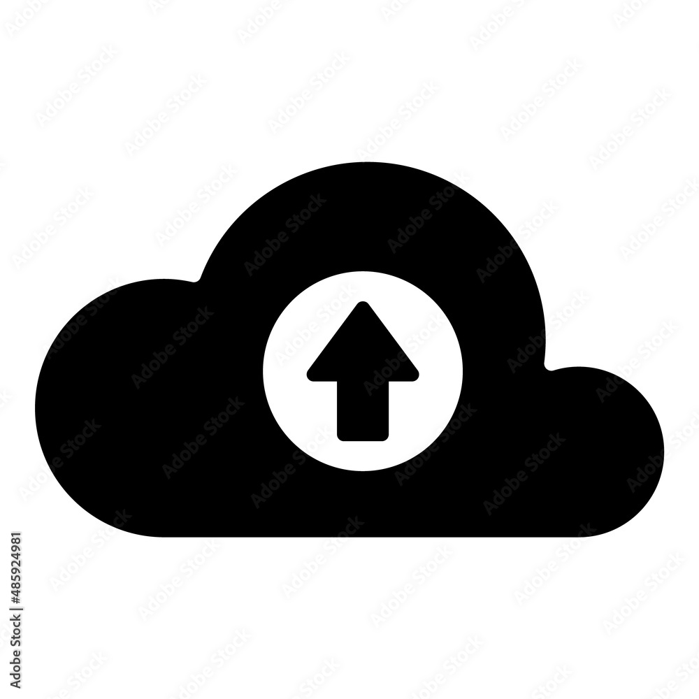 Cloud Data Upload Flat Icon Isolated On White Background Cloud Data Upload Flat Icon Isolated On White Background