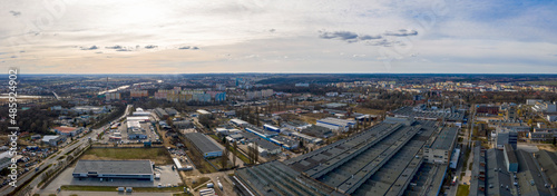 Panorama obszarów przemysłowo - usługowych, miasto Gorzów Wielkopolski