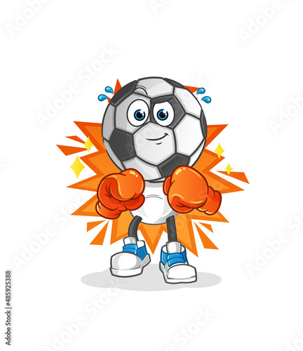 football head cartoon boxer character. cartoon mascot vector