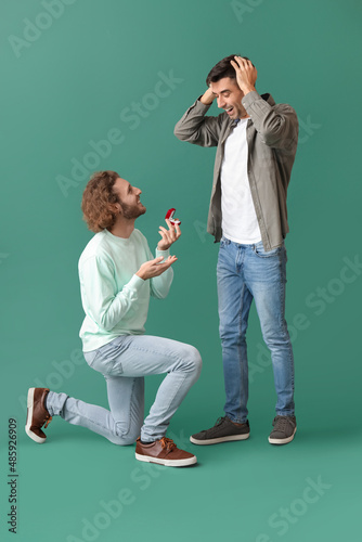 Young gay proposing to his ...