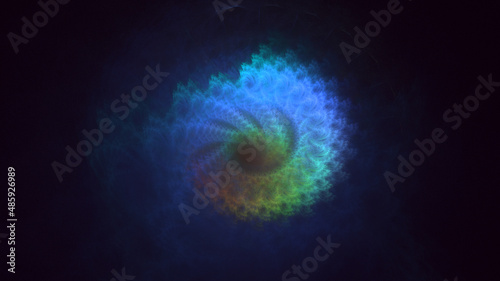 3D rendering abstract fractal light background