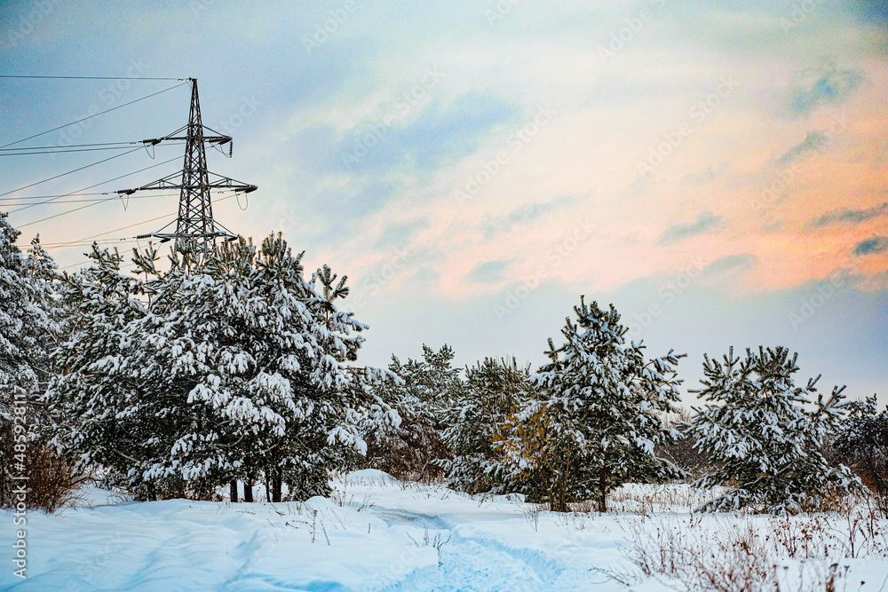 Landscape with the image of russian countryside Landscape with the image of russian countryside
