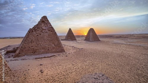 Nubian Pyramids of Sudan (4K Timelapse) photo
