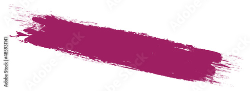 Purple brush stroke isolated on white background. Trendy brush stroke vector for purple ink paint, grunge backdrop, dirt banner, watercolor design and dirty texture. Brush stroke vector