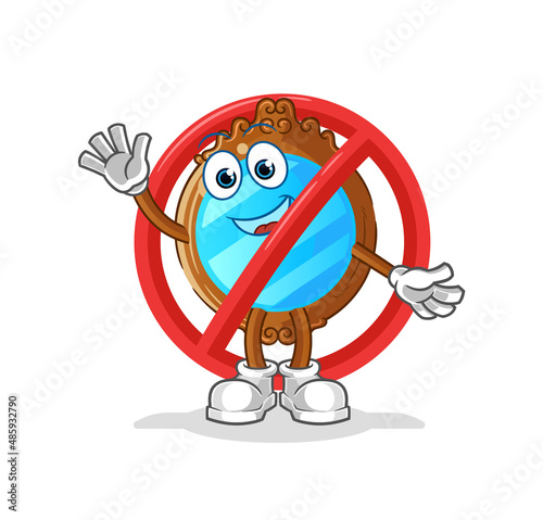 say no to mirror mascot. cartoon vector © dataimasu