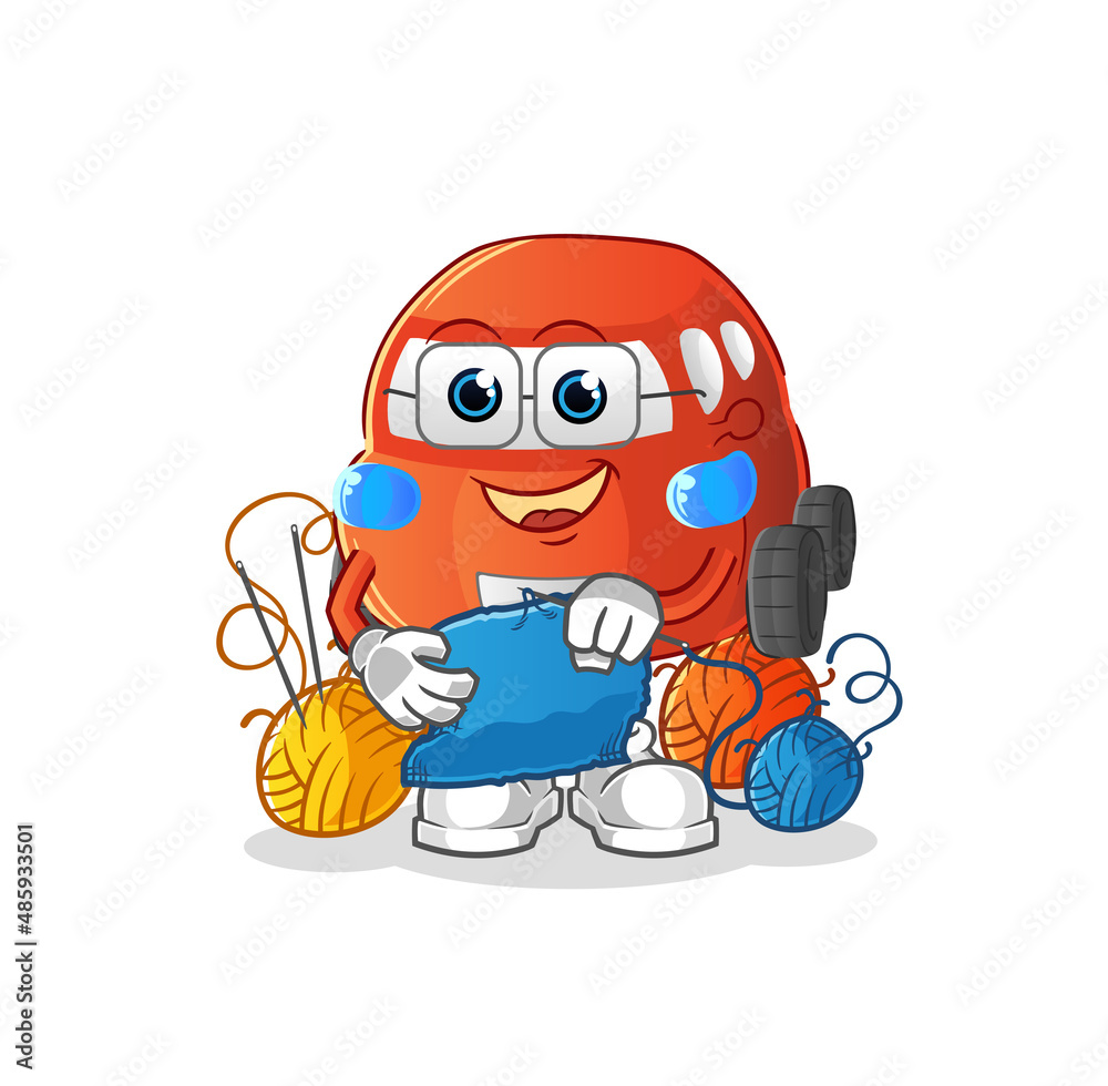 car tailor mascot. cartoon vector