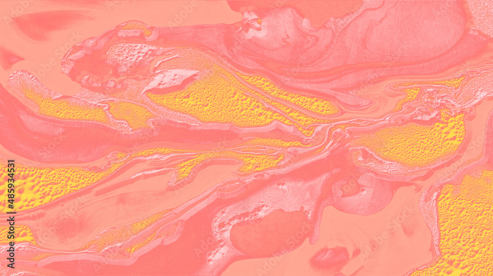 yellow and pink colors embossed wall texture, rough, stone background / 美丽的抽象背景 — 黄色和粉红色混合丙烯酸涂料 — 大理石纹理