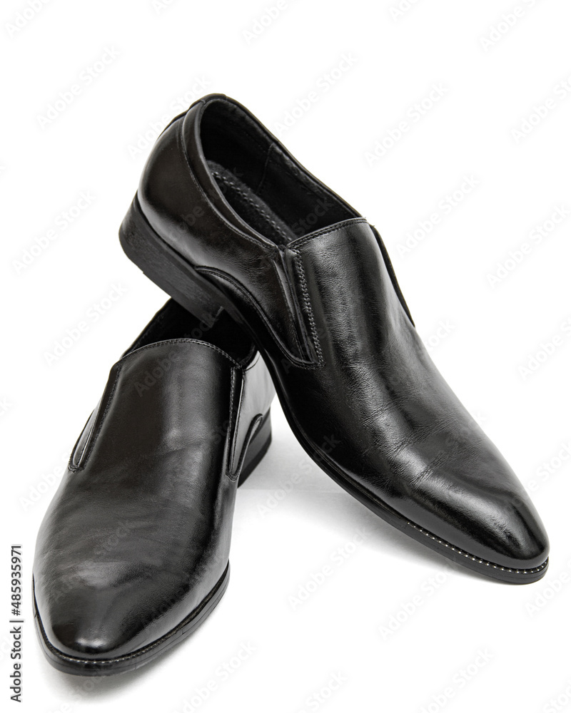 Men's leather shoes, isolated on white background Men's leather shoes, isolated on white background