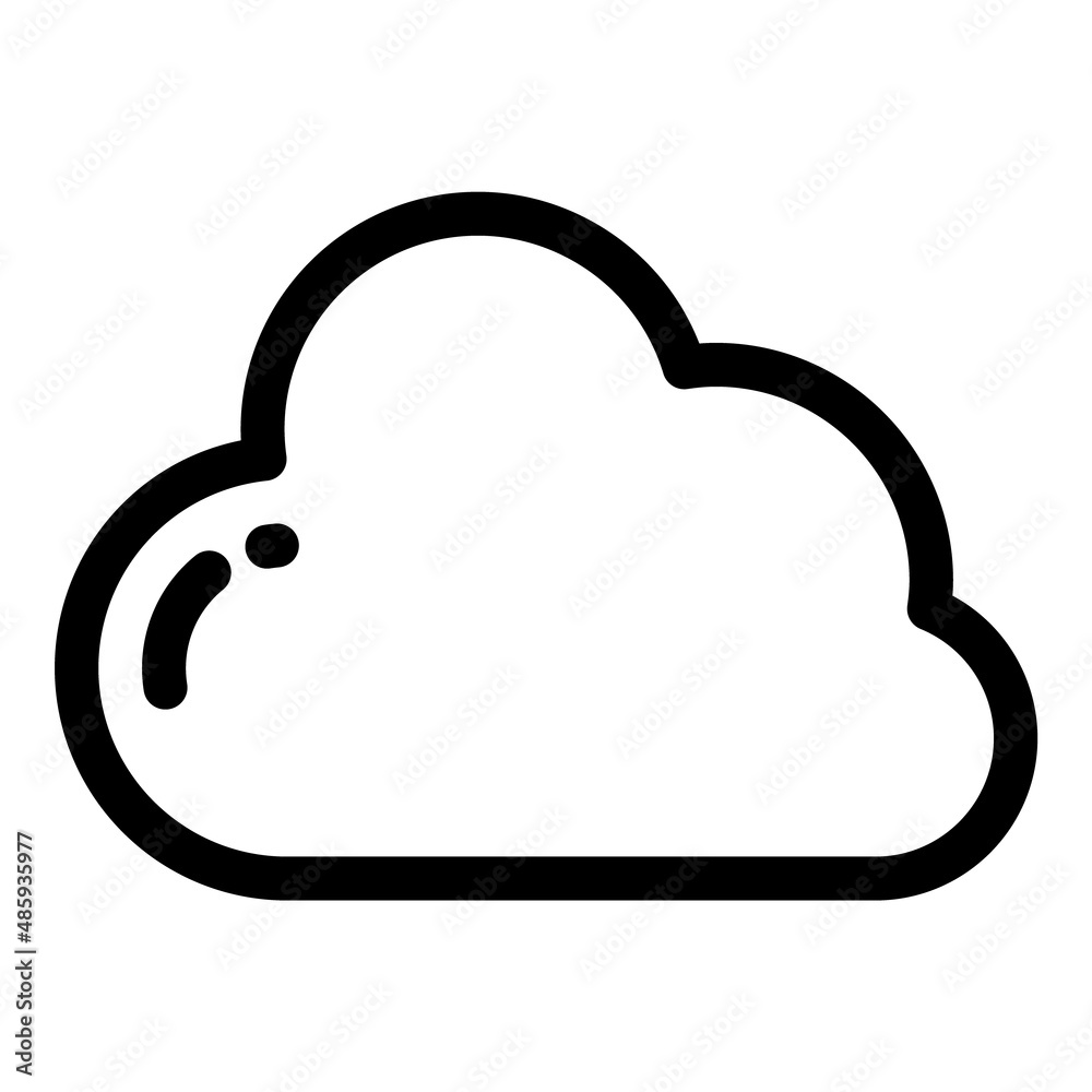 Cloud Flat Icon Isolated On White Background Cloud Flat Icon Isolated On White Background