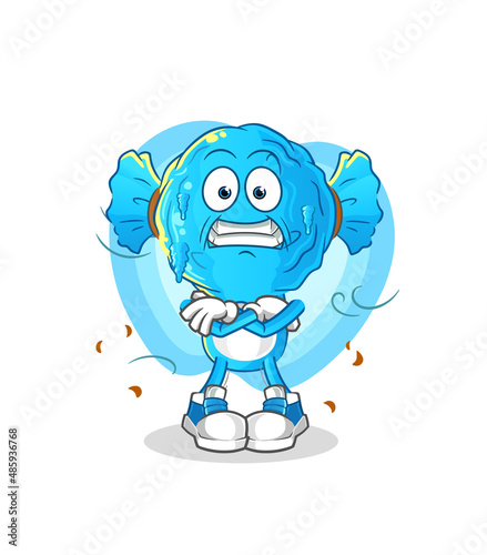 candy head cartoon cold illustration. character vector