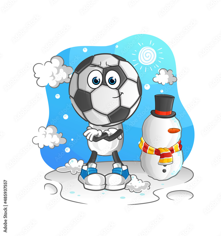 football head cartoon in cold winter character. cartoon vector