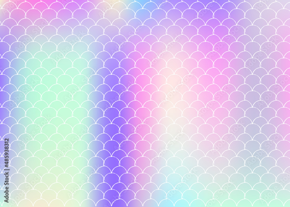 Mermaid scales background with holographic gradient. Mermaid scales background with holographic gradient.