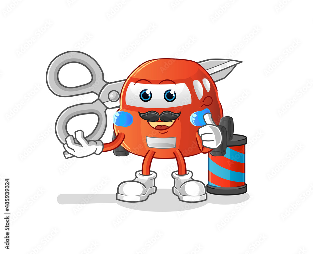 car barber cartoon. cartoon mascot vector car barber cartoon. cartoon mascot vector