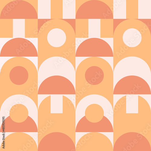 Geometric abstract mushroom pattern