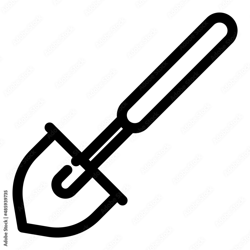 Shovel Flat Icon Isolated On White Background Shovel Flat Icon Isolated On White Background