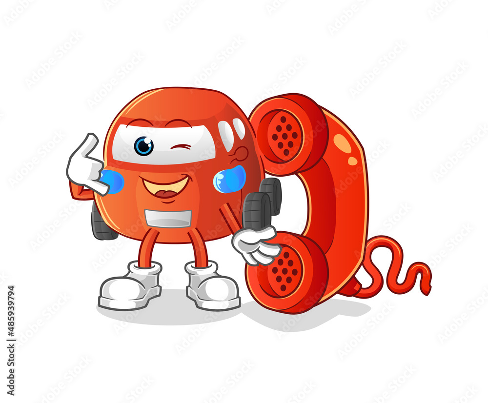 car call mascot. cartoon vector
