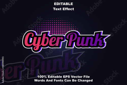 cyber punk editable text effect