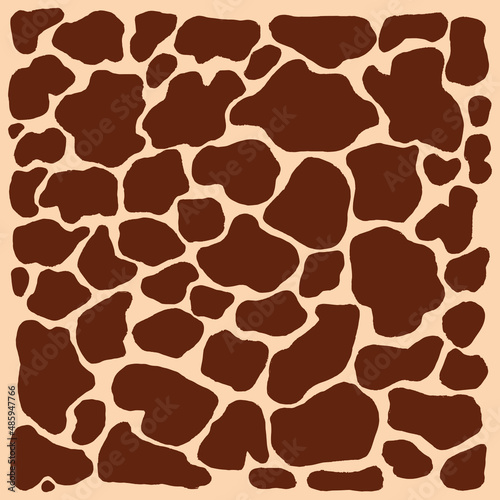 Giraffe Animal Print Pattern Abstract Boho Vector Illustration