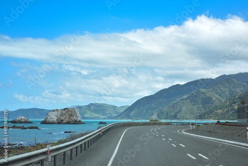 Costal road Kaikoura, South Island New Zealand