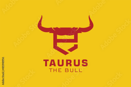 Letter P logo, Bull logo,head bull logo, monogram Logo Design Template Element