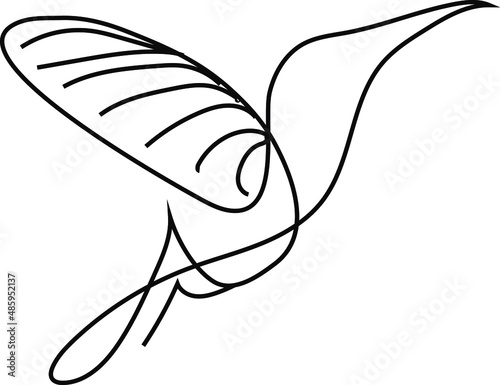 Sparrow logo design for social media and print media. Bird line art.