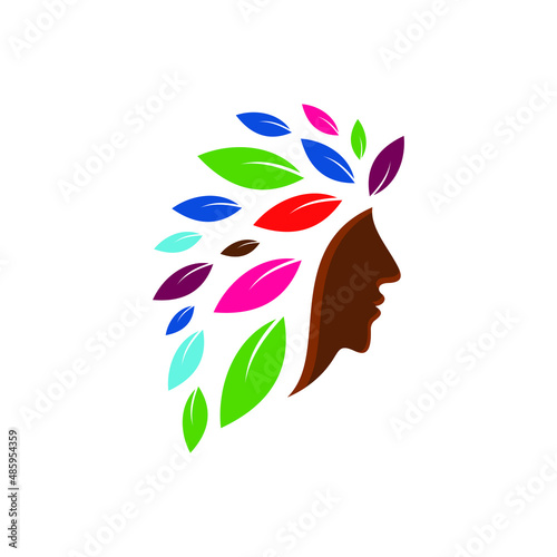 natural beauty icon design for company brand symbol