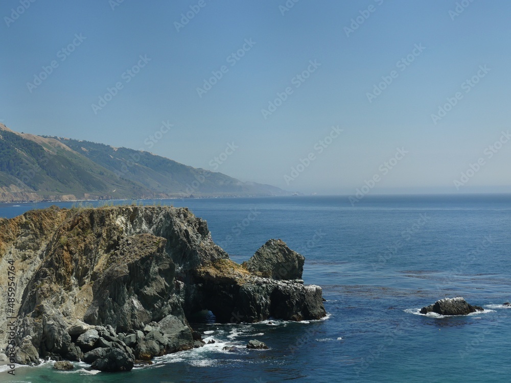 Scenic coastal view along High Way 1 in California.