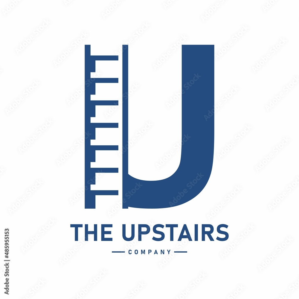 letter U with stair vector logo design. Suitable for business, corporate, building and architecture. Also, use for growth and step symbol letter U with stair vector logo design. Suitable for business, corporate, building and architecture. Also, use for growth and step symbol