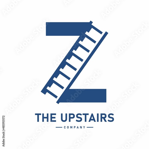 letter Z with stair vector logo design. Suitable for business, corporate, building and architecture. Also, use for growth and step symbol