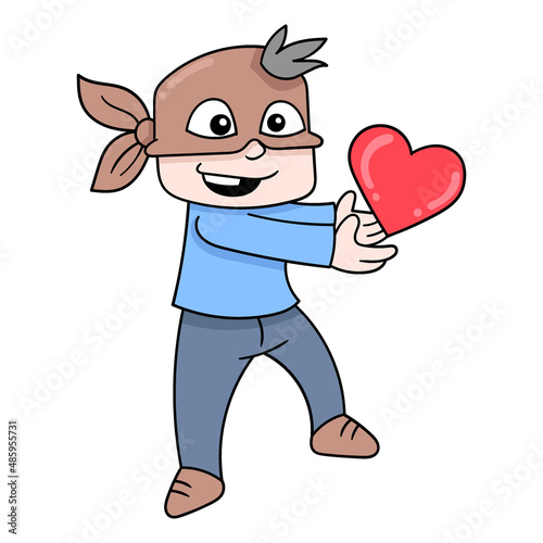 boy thief love girls, doodle icon image kawaii