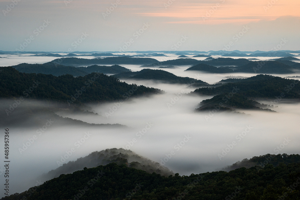Mountains in Fog