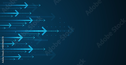 Abstract arrow direction. Technology background
