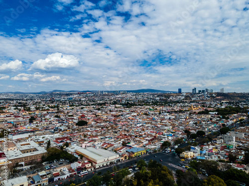 Fototapeta Naklejka Na Ścianę i Meble -  Dron view from Queretaro centro Mexico