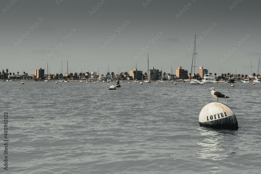 Sea pacific ocean heading to the prison Isla el Frontón, Callao. Peru ...