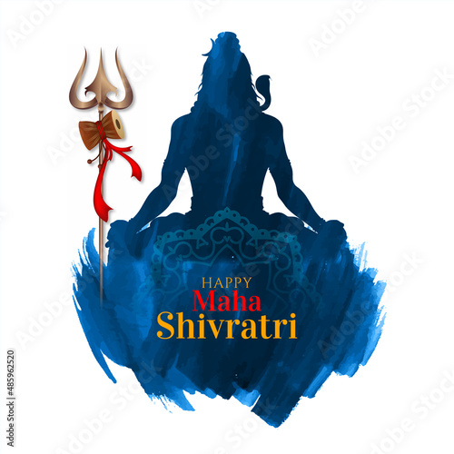 Happy Maha Shivratri Indian traditional festival background photo