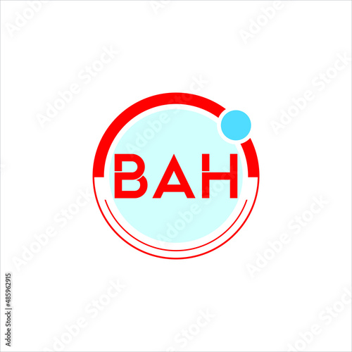 BAH letter logo creative design. BAH unique design