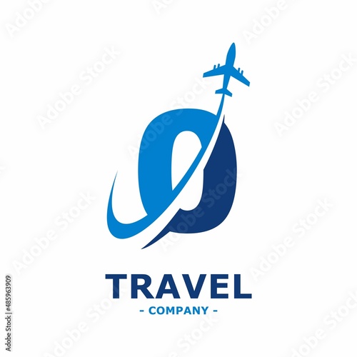 Abstract Number  0 with plane and airline logo vector DESIGN. Suitable for travel label, tourism, journey posters, flight company advertising, airways identity, and tech transportation