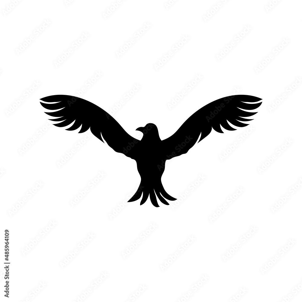 Eagle flying icon design template vector isolated