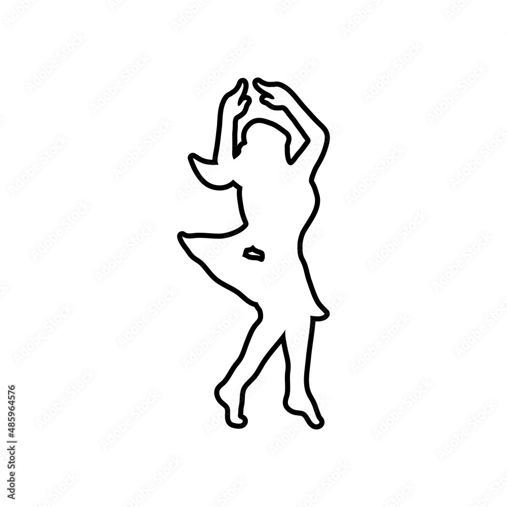 Dancing icon design template vector isolated