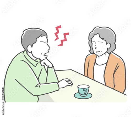熟年夫婦　高圧的な夫