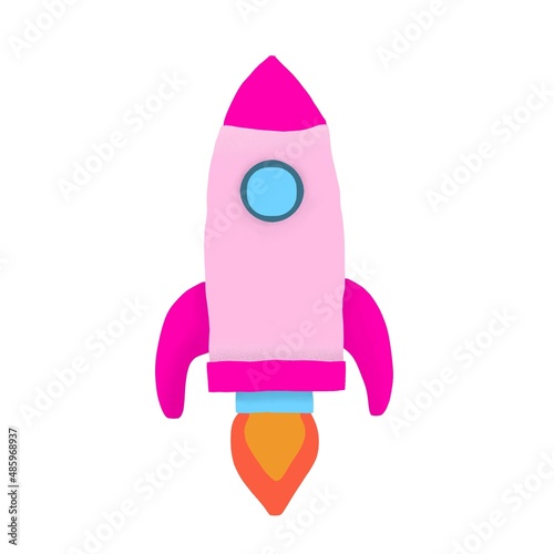 rocket isolated on white