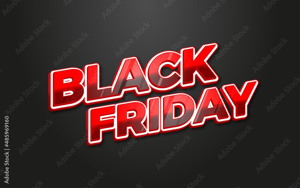 Modern black friday amazing offer editable text effect promotion template