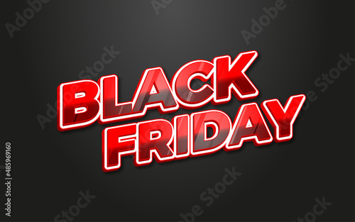 Modern black friday amazing offer editable text effect promotion template