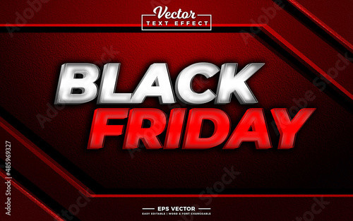 Black Friday 3d editable text effect