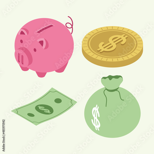 four budget management icons