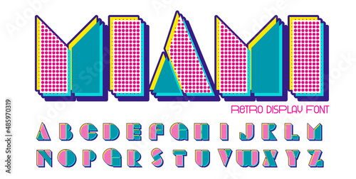 90s 80s Style Geometric Font. Bauhaus Modern Typography. Font for events, promotions, logos, banner, monogram and poster